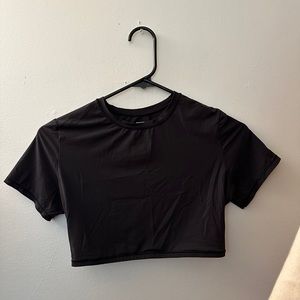 Skims Black Crop Top